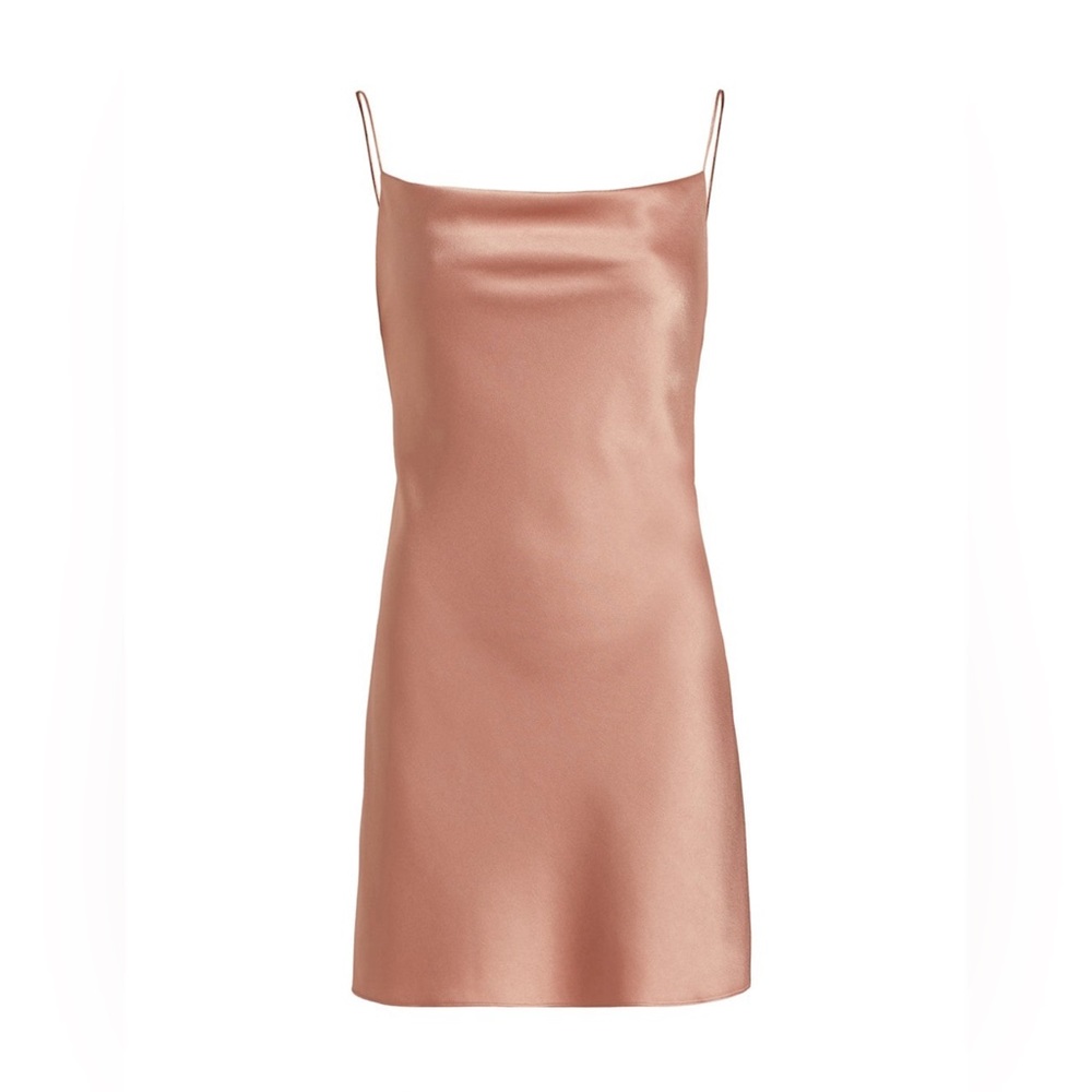 ALICE + OLIVIA Harmony satin mini slip dress NWT Size 4 (Blush/pink/Burnt Rose)